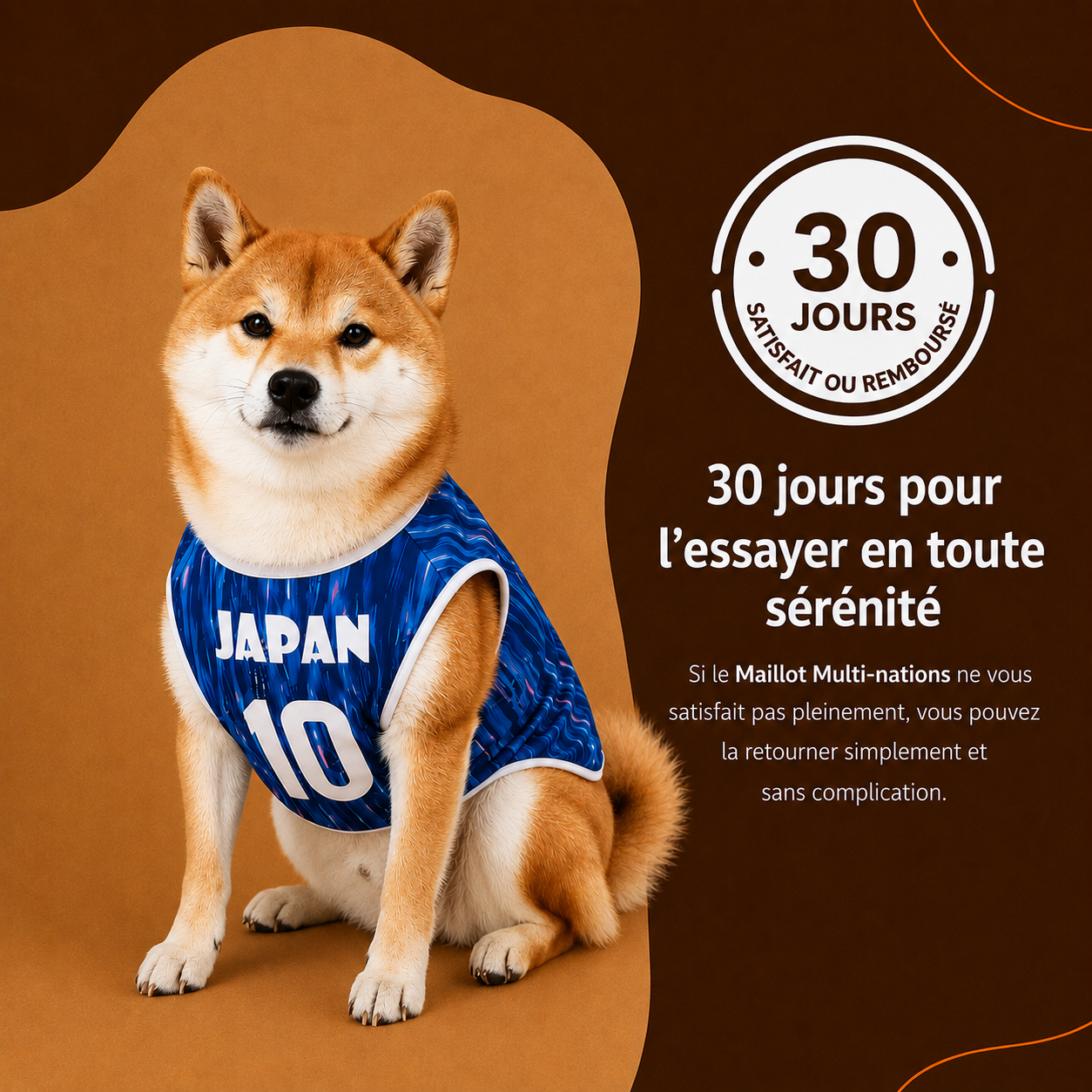Maillot multi-nations pour chien — zoom qualité tissu mesh
