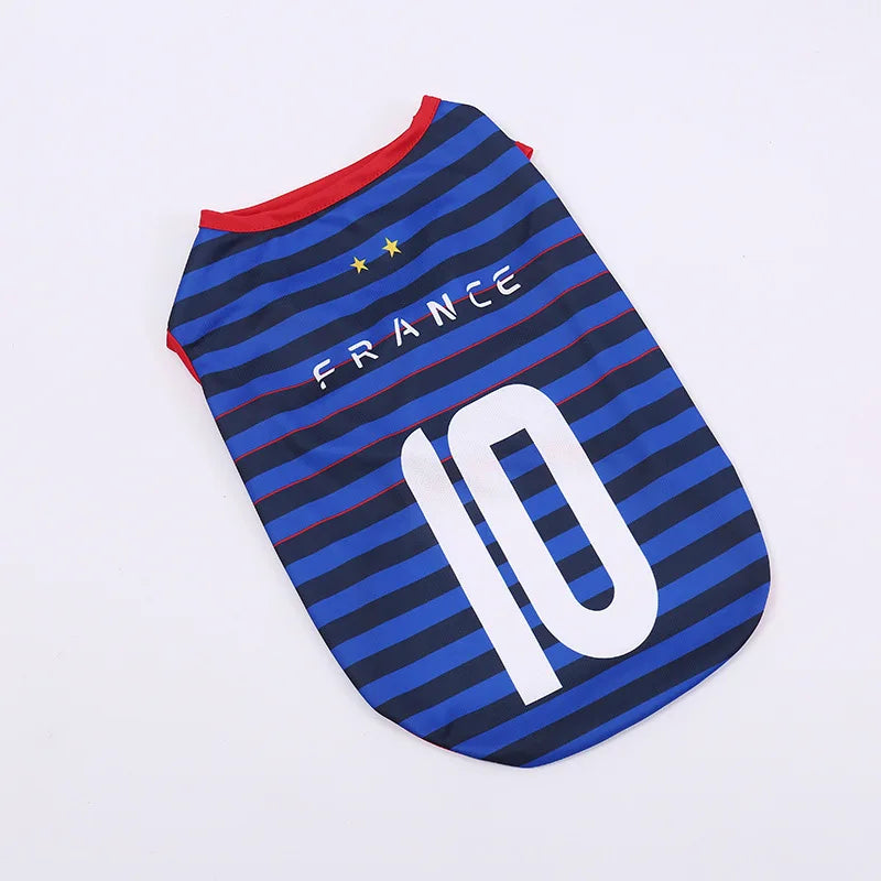 Maillot multi-nations pour chien — vue latérale FIFA 2026